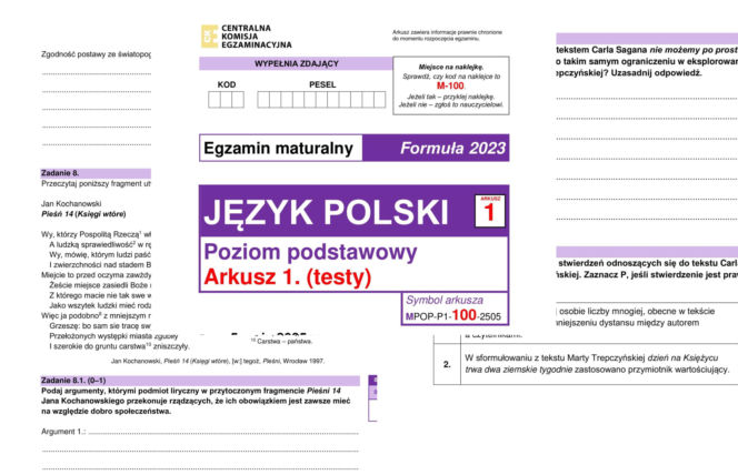 Matura 2026: polski. Przecieki, arkusze CKE i zadania z polskiego [4.05.2026 Formuła 2015 i 2023]