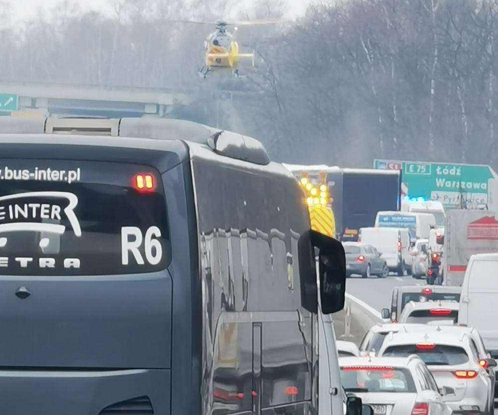 Wypadek na A4 w Mysłowicach