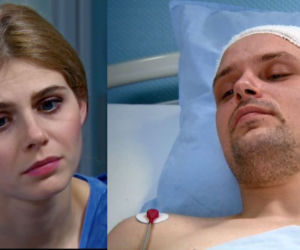 Barwy szczęścia, odc. 2263. Iwona (Izabela Zwierzyńska), Hubert (Marek Molak)
