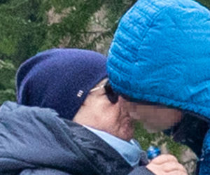 Ewa Bem z mężem na spacerze