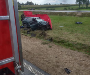 Dąbrowa Białostocka - Sokółka. Wypadek śmiertelny, jedna osoba zginęła [ZDJĘCIA]