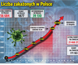 Koronawirus w Polsce. Wykresy i mapy: 16.08.2020