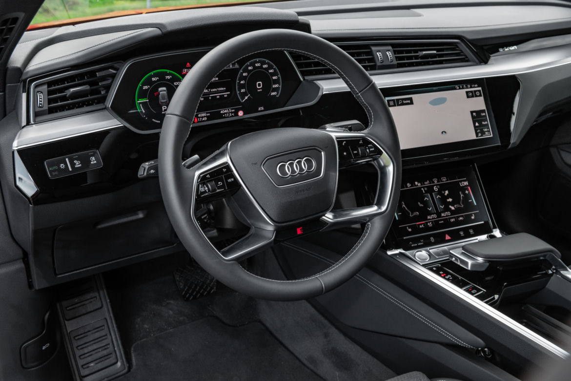 Wnętrze Audi e-tron Sportback 55 quattro S line