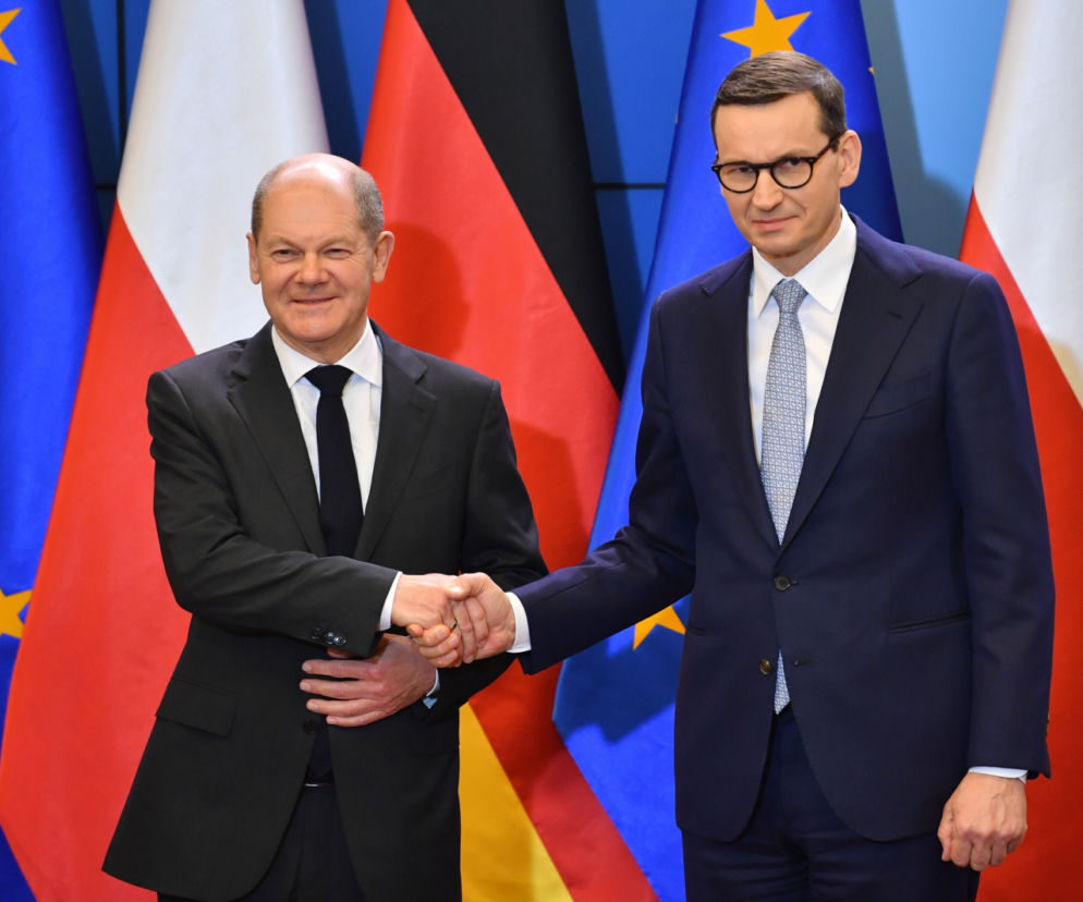 WARSZAWA WIZYTA KANCLERZA NIEMIEC W POLSCE