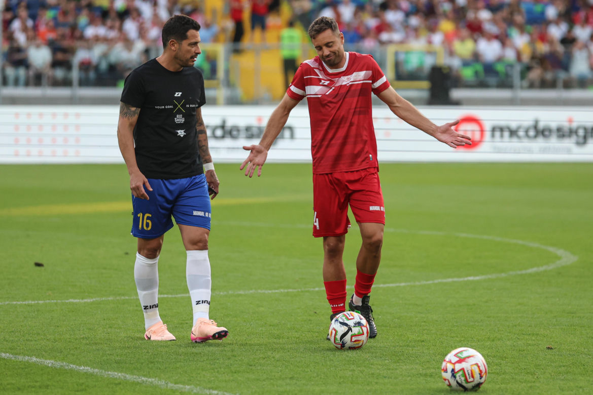 Ronaldinho na Stadionie Śląskim w meczu gwiazd Polska - Brazylia