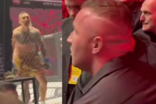 Denis Załęcki szukał awantury na FAME 29! Szalał pod klatką na walce ojca z Szachtą