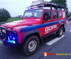 Tragiczny wypadek na trasie Kraków-Olkusz. Ciężarówka śmiertelnie potrąciła pieszego