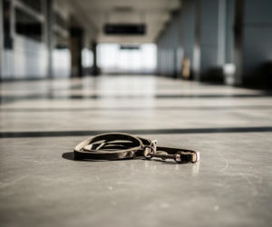 Pies porzucony na lotnisku. Dlaczego właścicielka uciekła?