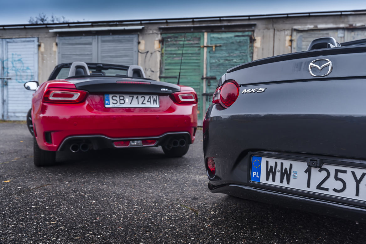Abarth 124 Spider 1.4 Multiair 170 KM vs. Mazda MX-5 2.0 184 KM