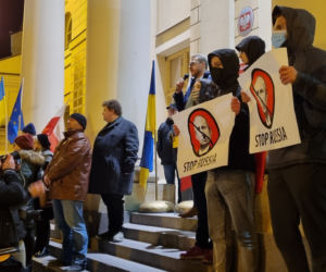 Lublin: protest wobec rosyjskiej agresji na Ukrainę