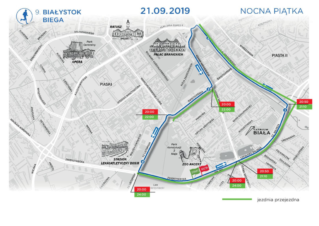  9. Białystok Biega. Utrudnienia w ruchu drogowym 21 września
