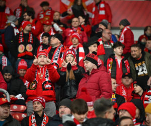 Widzew Łódź - Lech Poznań: Zdjęcia kibiców i zawodników z meczu 24. kolejki PKO BP Ekstraklasy