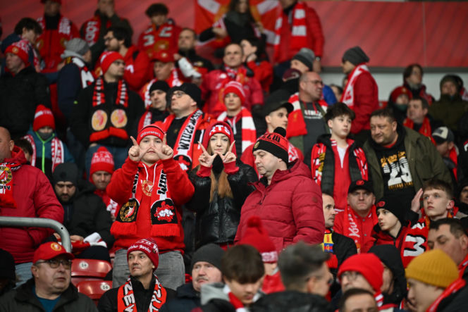 Widzew Łódź - Lech Poznań: Zdjęcia kibiców i zawodników z meczu 24. kolejki PKO BP Ekstraklasy