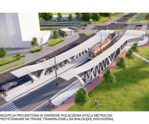 Projektowany tramwaj na Zieloną Białołękę w Warszawie