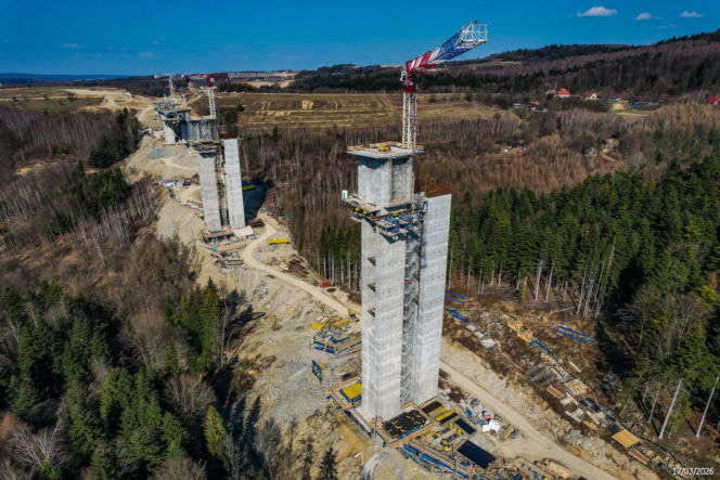 Najwyższa estakada w Polsce powstaje na S19 Babica Jawornik. Na plac budowy prowadzą serpentyny