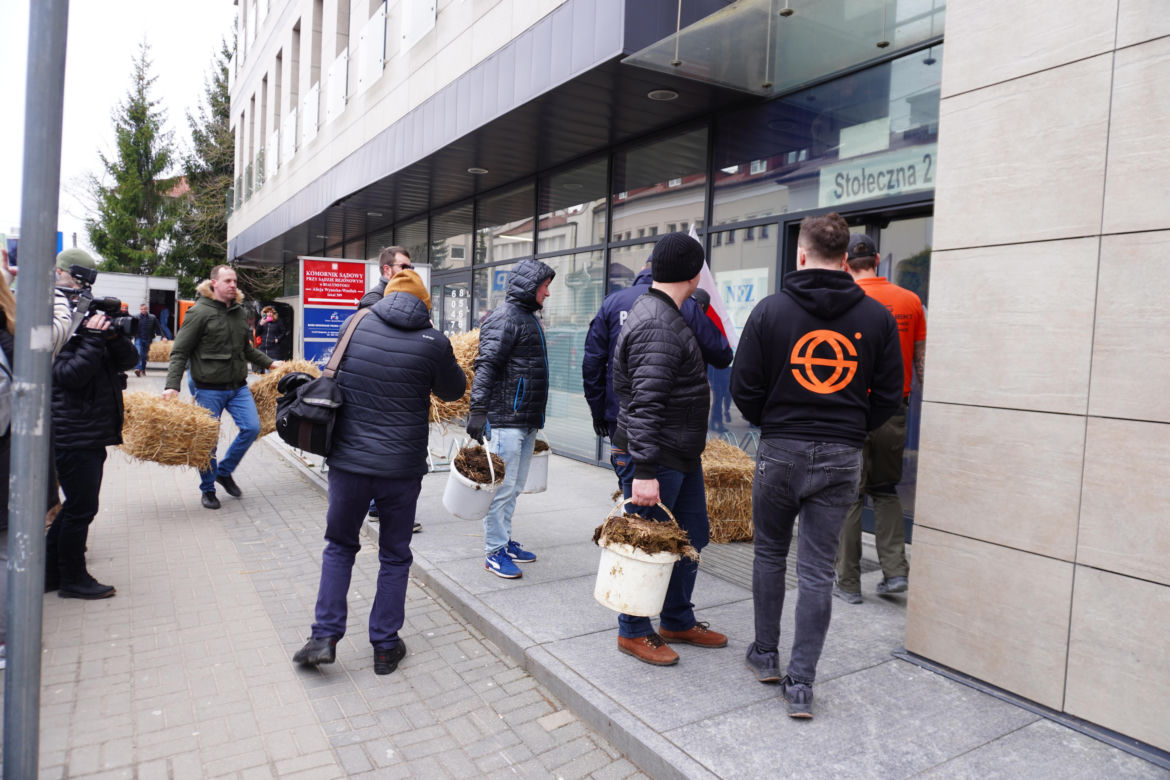 Protest rolników w Białymstoku. Przemarsz ulicami miasta 4 marca