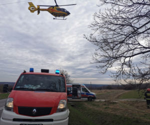 Trzeci dzień, trzecie lądowanie śmigłowca LPR. Tym razem zasłabł traktorzysta