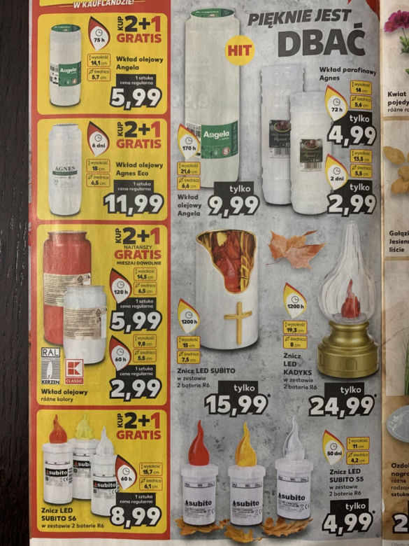 Znicze w Kauflandzie