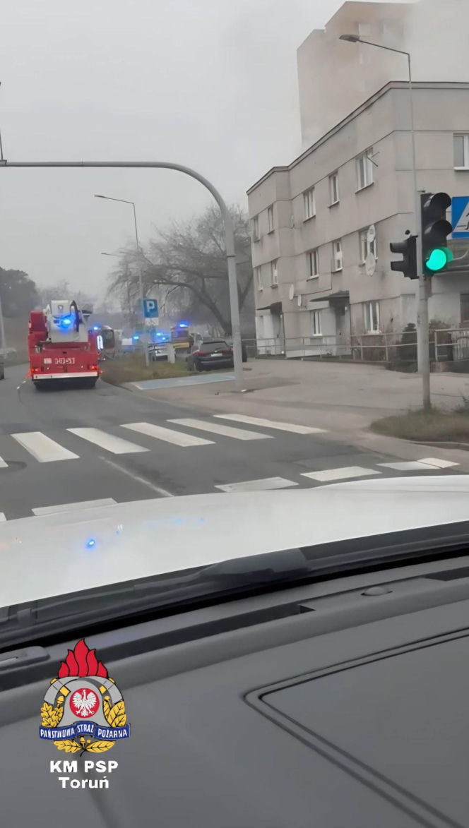 Pożar przy ul. Kraszewskiego w Toruniu