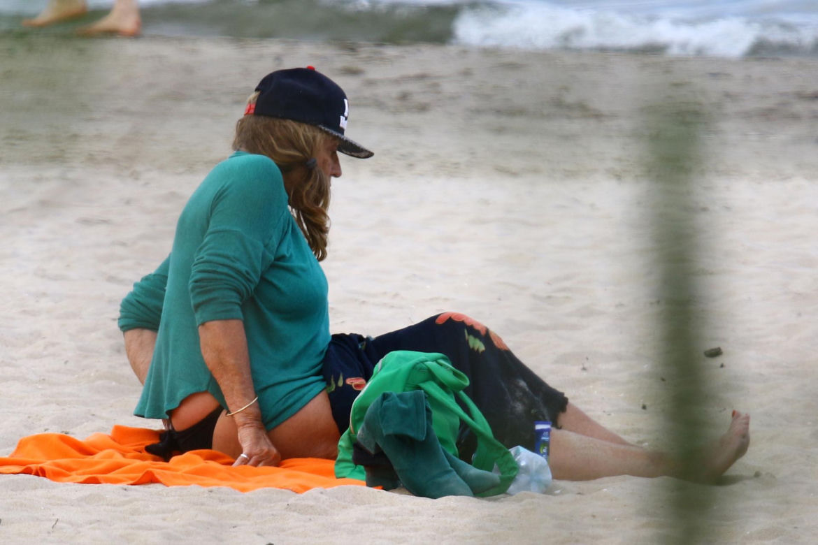 Agnieszka Fitkau-Perepeczko na plaży w Sopocie