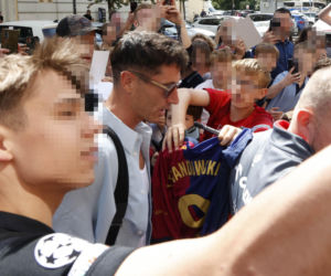 Robert Lewandowski na zgrupowaniu kadry we Wrocławiu