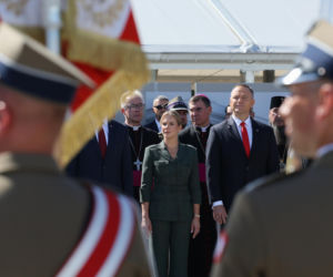 Marta Nawrocka podczas defilady
