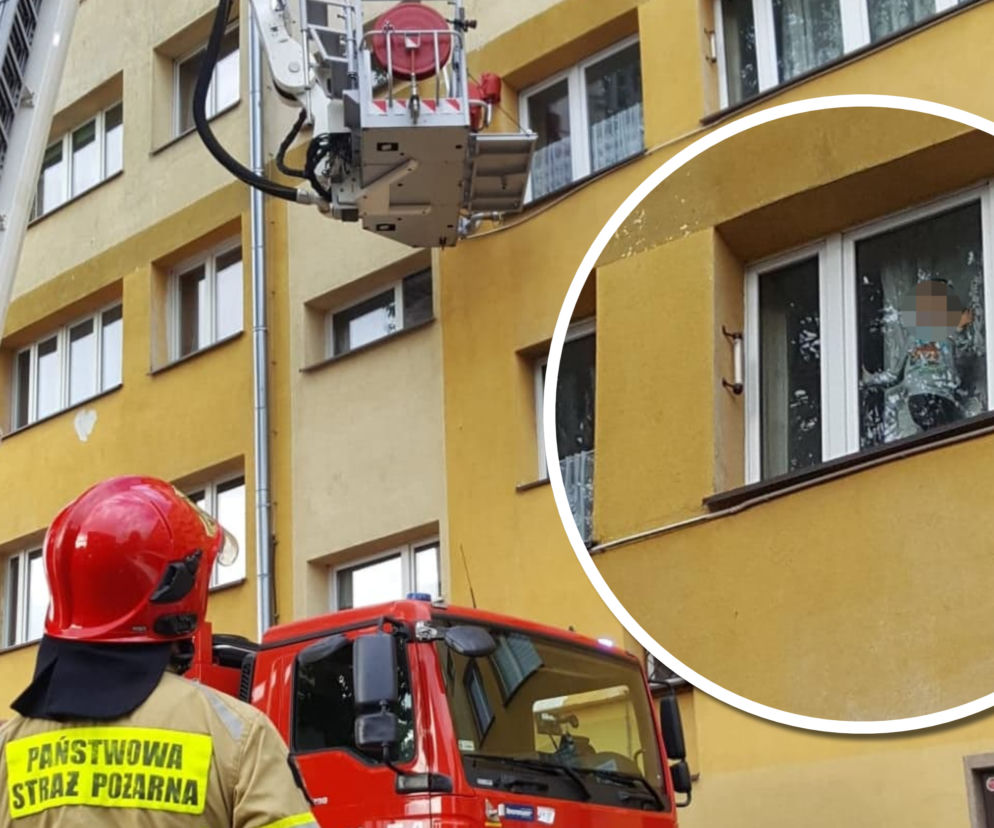 Dziecko stało na parapecie