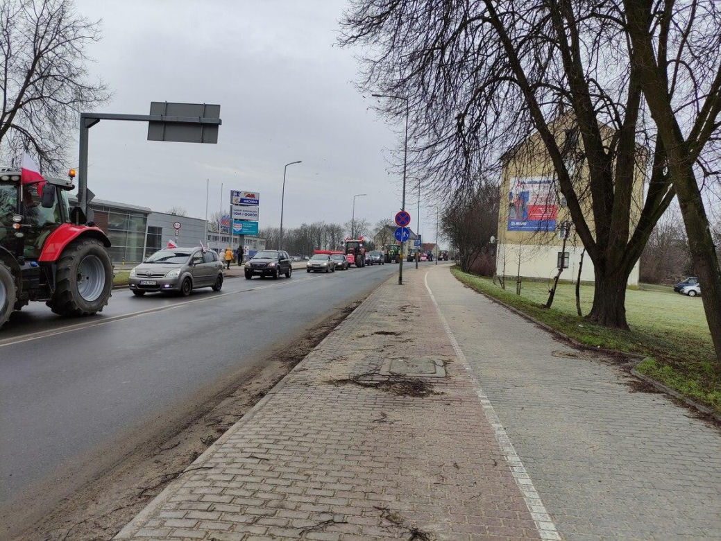 Protest rolników w Elblągu