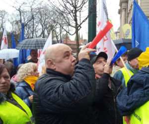 Wielki protest hutników w Krakowie