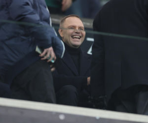 Karol Nawrocki na meczu Legia Warszawa - Sparta Praga