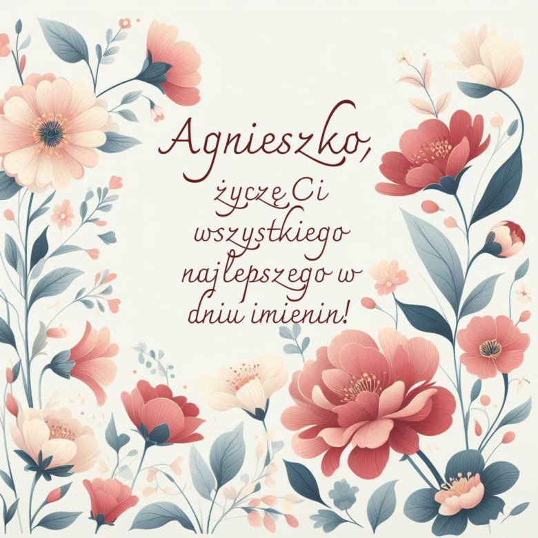 Kartki na imieniny Agnieszki do pobrania za darmo