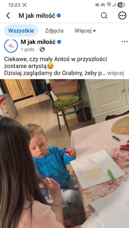 M jak miłość po wakacjach. Antoś (Mikołaj Jankowski), Basia (Karina Woźniak) na planie