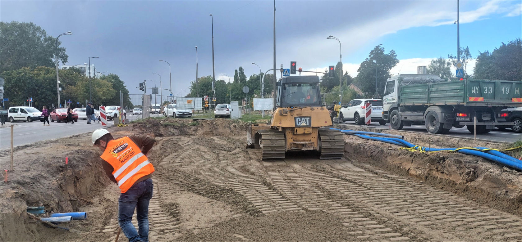 Budowa linii tramwajowej na ul. Kasprzaka w Warszawie