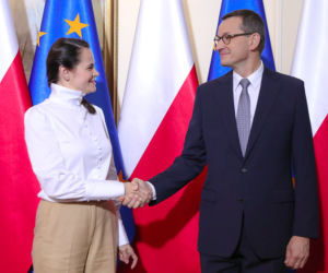 Swiatłana Cichanouska, Premier Mateusz Morawiecki