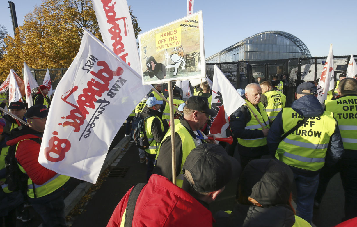 Protest "Solidarności" w Luksemburgu