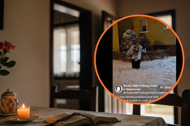 To wideo z kolędy to hit! Zobacz, jak ksiądz z Wejherowa walczył ze śnieżycą