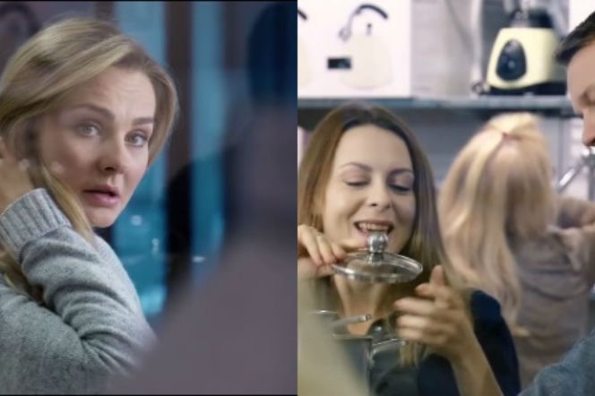 Przyjaciółki 6 sezon odc. 70. Wojtek (Lesław Żurek), Magda (Karina Seweryn), Inga (Małgorzata Socha)