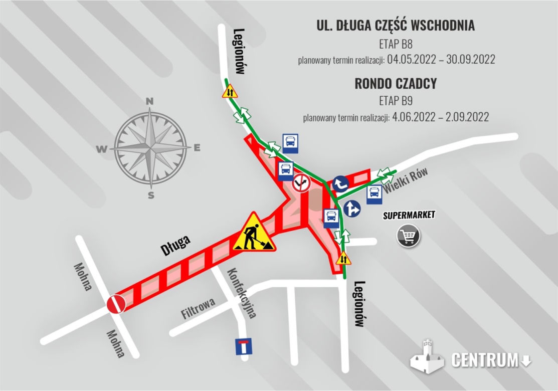 Ogromne zmiany w ruchu drogowym na terenie Torunia. Trwa budowa linii tramwajowej na JAR. Mapy utrudnień