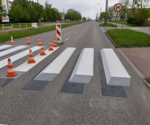 Trójwymiarowe przejście dla pieszych w Łomży