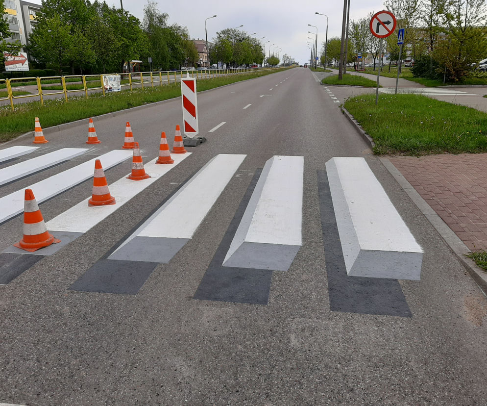 Trójwymiarowe przejście dla pieszych w Łomży