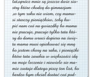 Mikołaju, pomóż mi pokonać raka