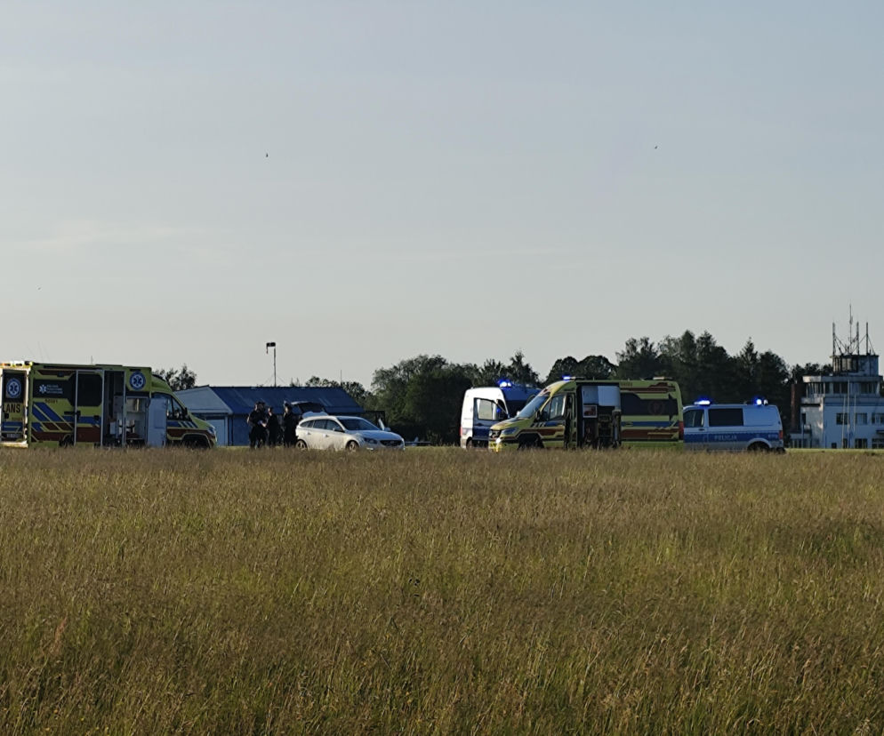 Wypadek szybowca na lotnisku w Bielsku-Białej. Rozbił się podczas startu?