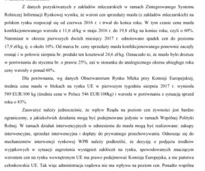 Odpowiedź ministra Krzysztofa Jurgiela
