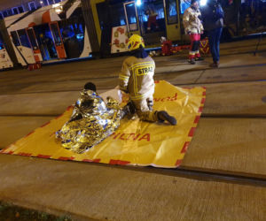 Tramwaj w płomieniach, 30 rannych, 16 zastępów... na szczęście to scenariusz szkolenia