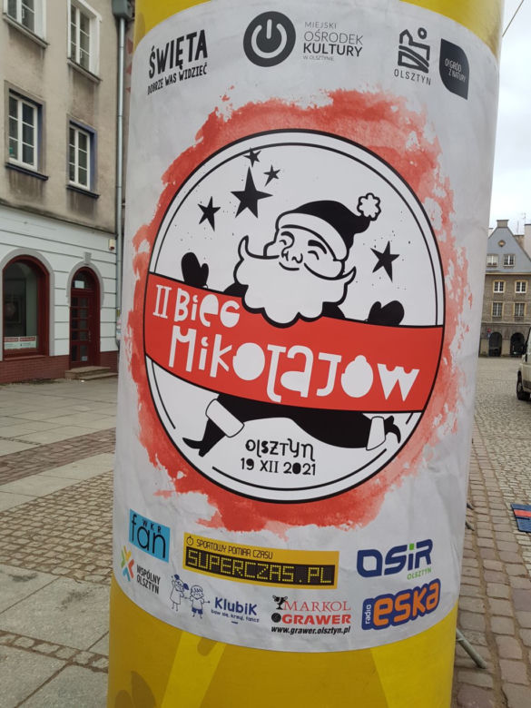II Bieg Mikołajów - Olsztyn 19 XII 2021 r.