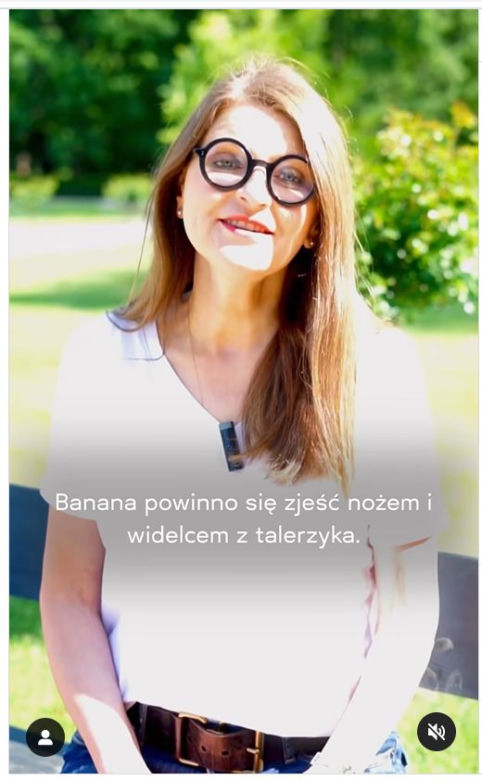 „Nie jak małpa”! Irena Kamińska-Radomska uczy, jak jeść banany