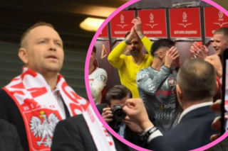 Tak Nawrocki świętował wygraną Polaków w meczu z Albanią. Zakulisowe nagranie niesie się po sieci! Tego nie pokazali w telewizji