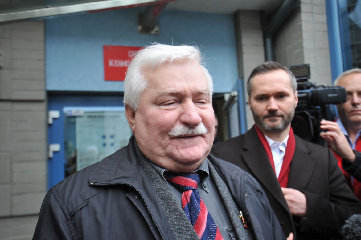 Lech Wałęsa z synem Jarosławem