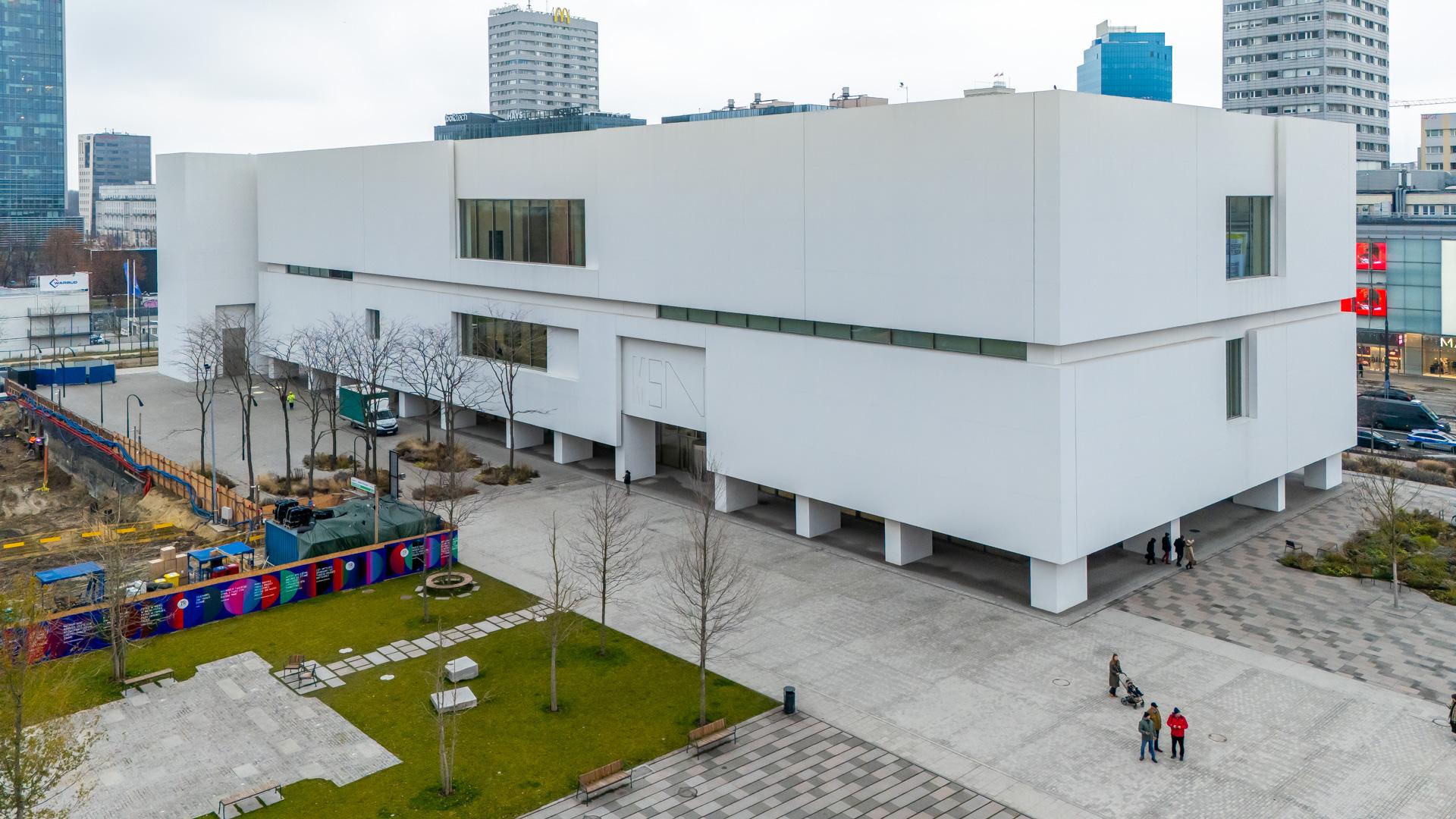 Nowe Centrum Warszawy zimą