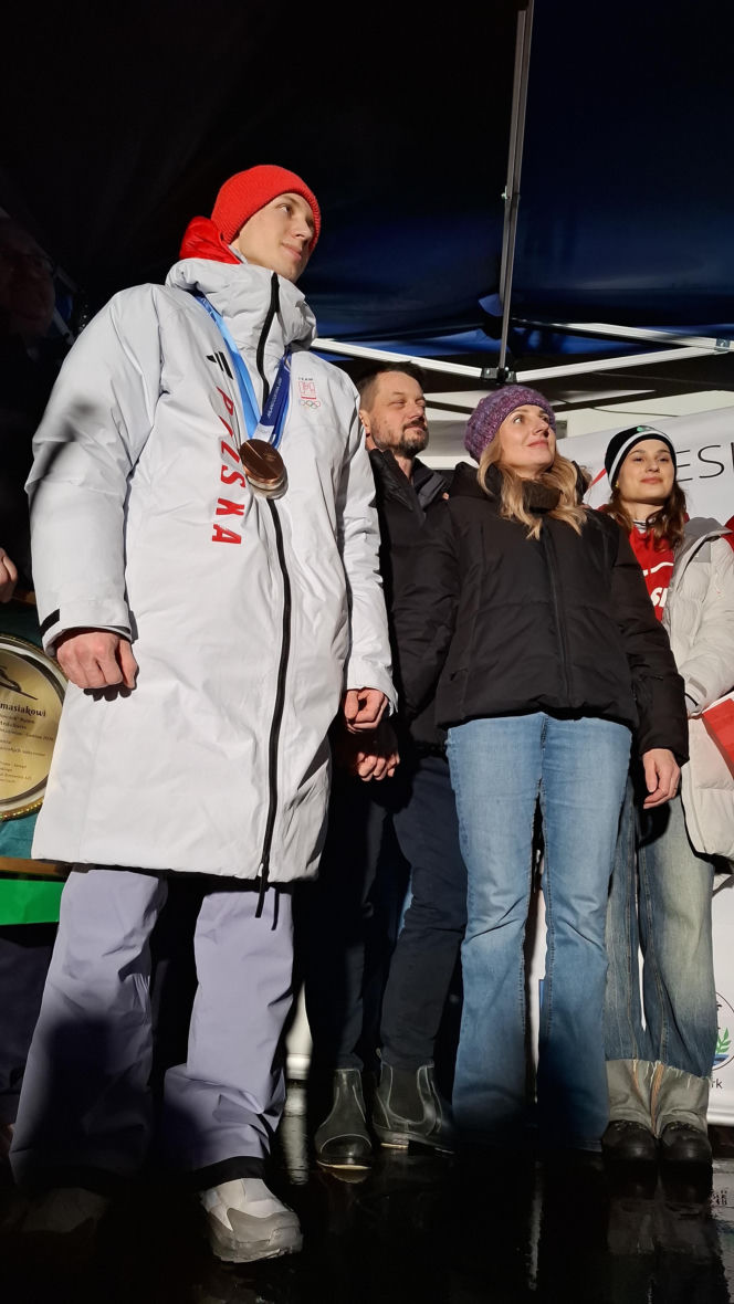 Powitanie Kacpra Tomasiaka w Bystrej 18.02.2026